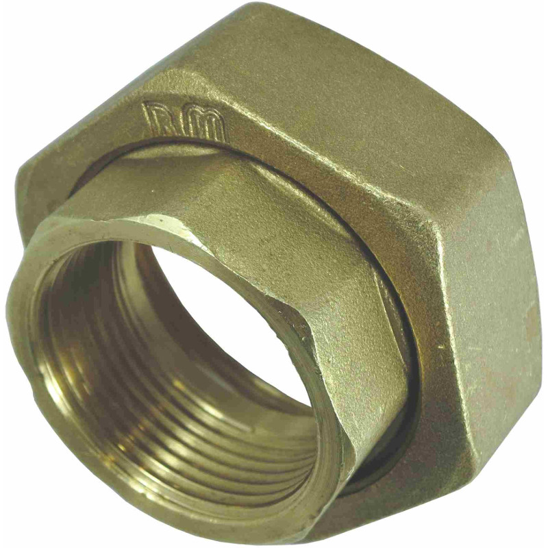 Union 2 Pieces F-F Flat Seal · Brass Threaded Fittings · RMMCIA
