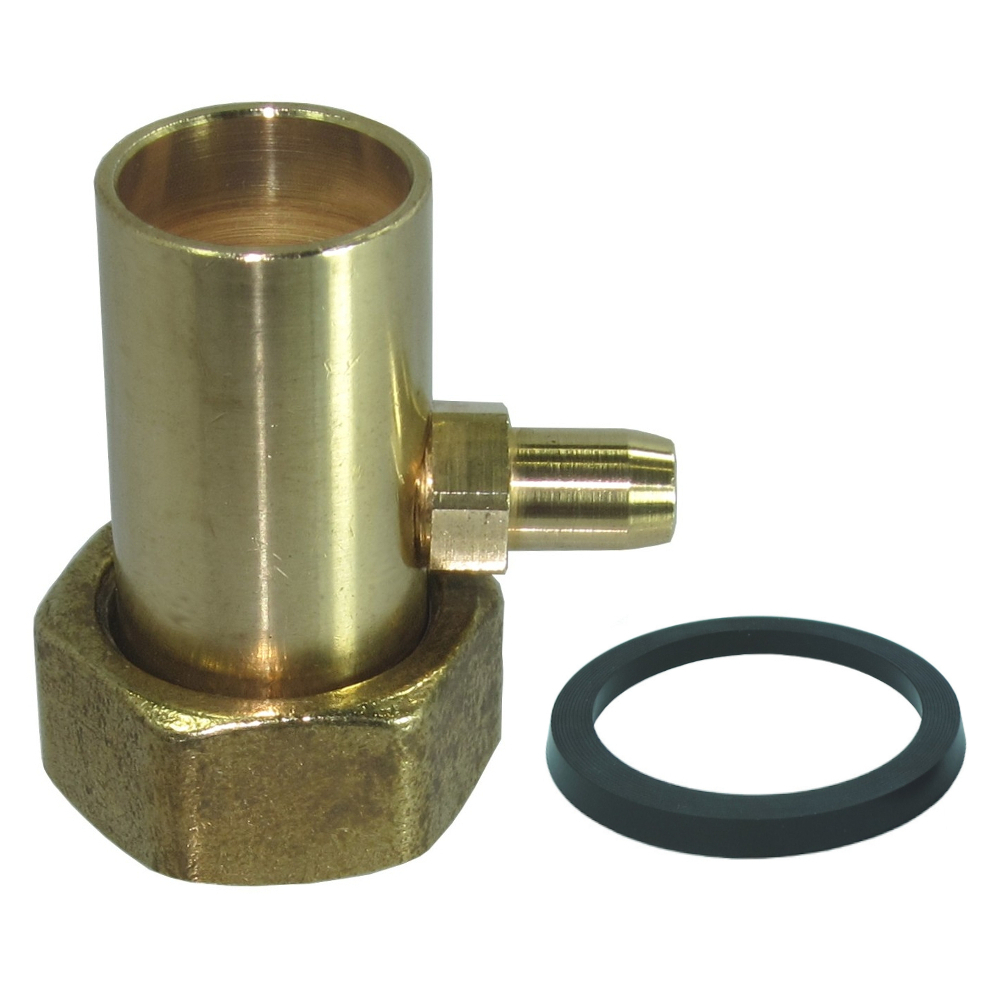 BRASS CONNECTOR FOR METER WITH THREADED VENT 