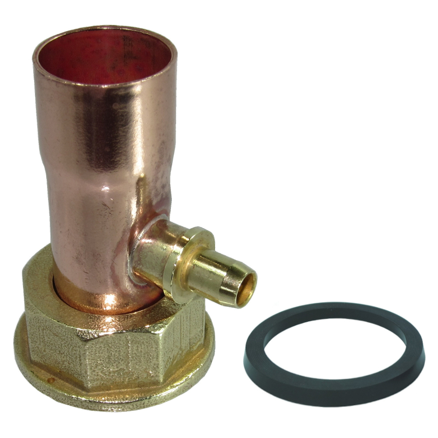 BRASS CONNECTOR FOR METER WITH SOLDERED VENT 